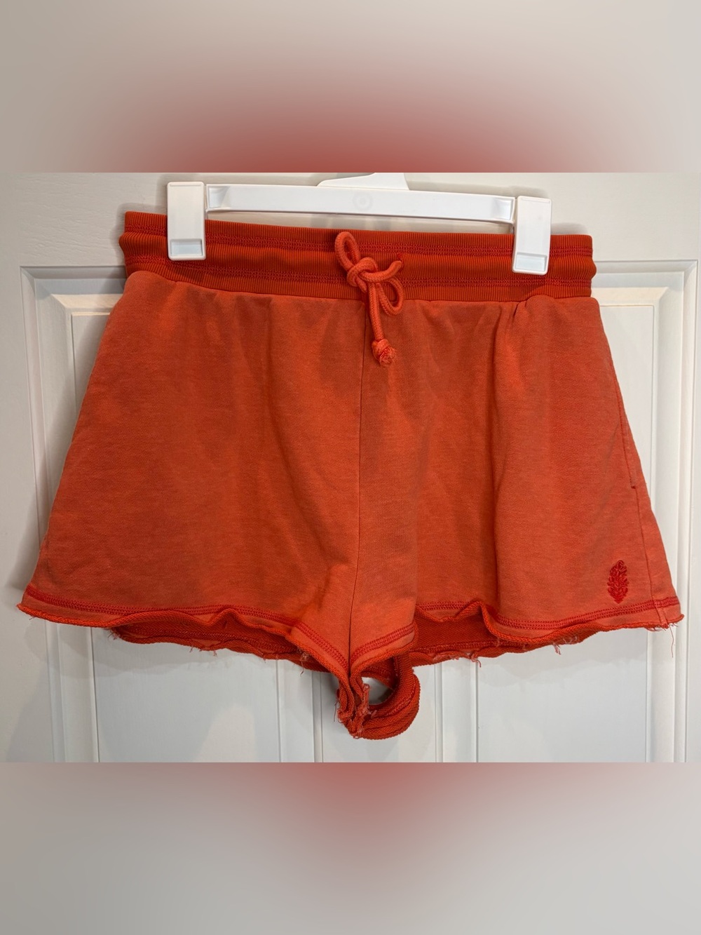 Free People Movement Women's Orange L Sweat Shorts High Rise Drawstring Pockets